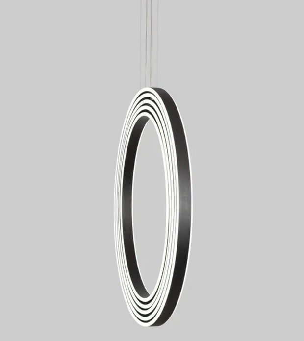 Orbital LED Pendant Black 1500mm diameter 2.5m cable 400w cool white