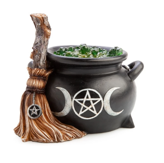Witch Cauldron Broom