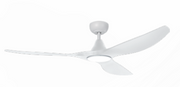 Surf 60 Inch DC White Ceiling Fan with 20w LED Tri Colour