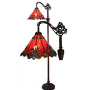 Red Butterfly Knots Leadlight Hanging Floor Lamp T-271-13DF