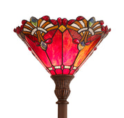 Red Butterfly Knots Leadlight Uplight Floor Lamp T-271-13UL