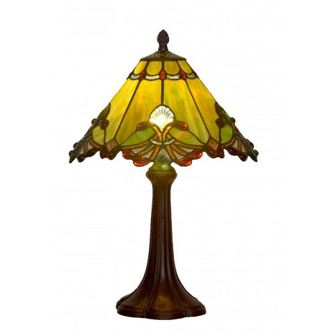 Green Butterfly Knots Leadlight Table Lamp T-272-13