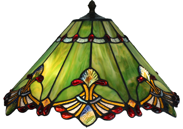 Green Butterfly Knots Leadlight Floor Lamp T-272-13F