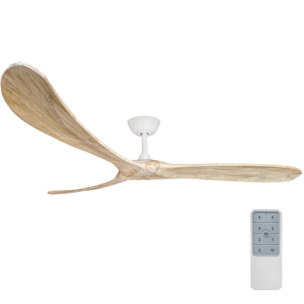 Timbr 72 DC Ceiling Fan White and Weathered Oak