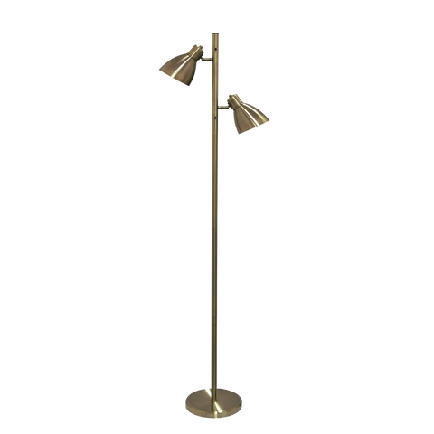 Torres 2 Light Adjustable Floor Lamp Antique Brass - Lighting Superstore