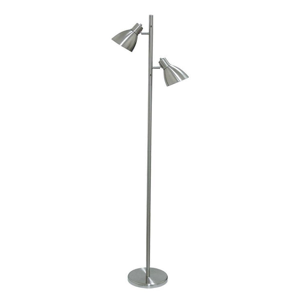Torres 2 Light Adjustable Floor Lamp Nickel - Lighting Superstore