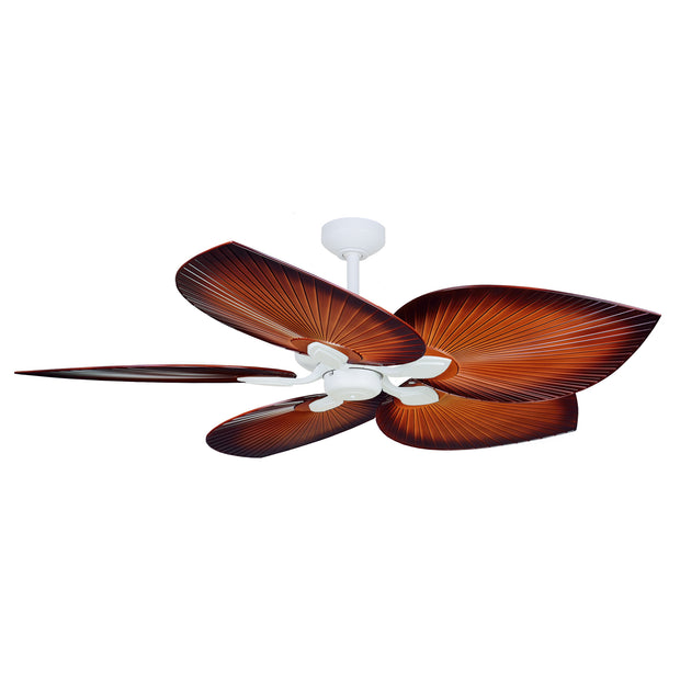 Tropicana 54inch AC Fan White Motor with Brown Blades