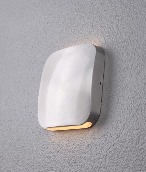 Vox 9W LED Exterior Wall Light - Polished Aluminium - Lighting Superstore