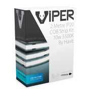 Viper 10w per metre 2m COB 5500K Daylight LED Strip Kit - IP20 complete with plug