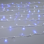 400 Sparkle LED Connectable String Light - White Cable - Blue + White Flicker