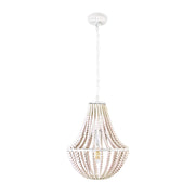 Willow Beaded Pendant Light White - Small - Lighting Superstore