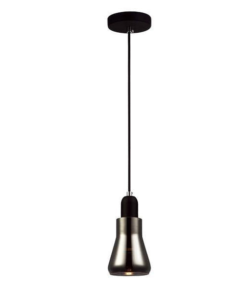 Yarra Single Glass Pendant Light Black Smoke - Lighting Superstore