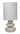Pebble stacked ivory cream table lamp w ivory shade - Lighting Superstore