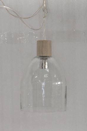 Yarron glass wooden top Pendant Light