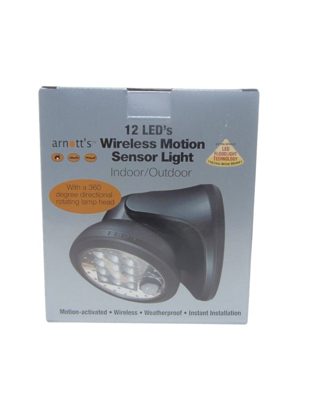 Wireless Motion Sensor 12 Light Black