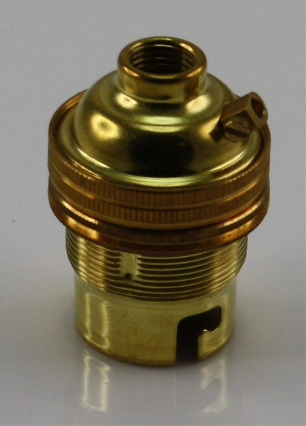 10mm Bayonet Brass Lampholder Threaded