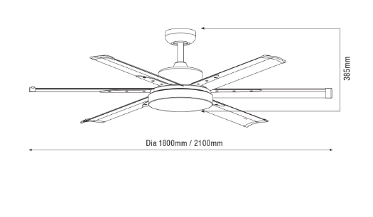 Albatross 72 DC Ceiling Fan Brushed Nickel with 24w CCT Dim LED