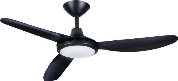 Polar 56 DC Ceiling Fan Black - 18w LED Light - Lighting Superstore