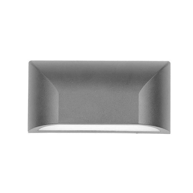 Bloc Exterior 5w LED Wall Light Silver - Lighting Superstore