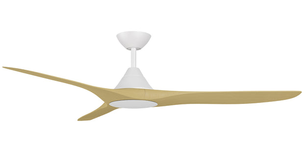 CloudFan 60 Inch WiFi DC Ceiling Fan White and Light Timber