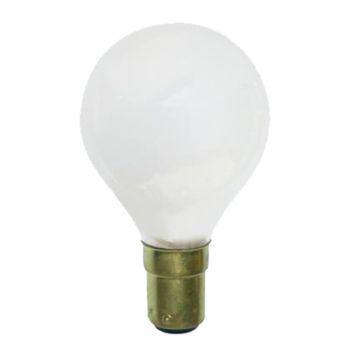 28w = 40w Small Bayonet (SBC) Frosted Fancy Round Energy Saving Halogen - Lighting Superstore