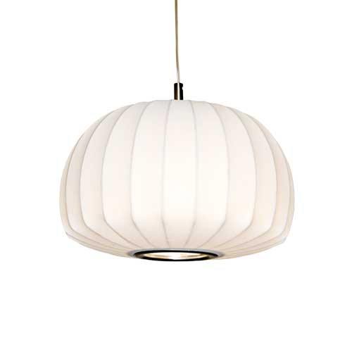Coote 35 White Fabric Pendant Light - Lighting Superstore
