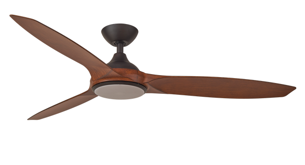 Newport 56 DC Ceiling Fan Walnut with LED Light - Lighting Superstore
