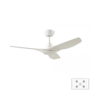 DC3 48 inch Ceiling Fan White includes Wall Control