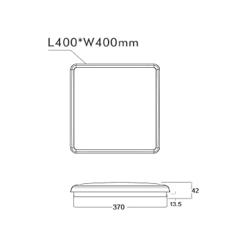 Square LED oyster dimmable CCT 30w