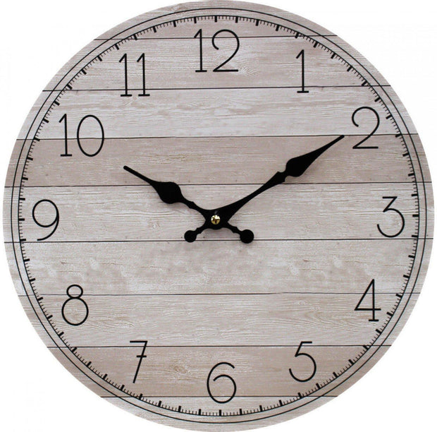 Natural and White Clock - Lighting Superstore