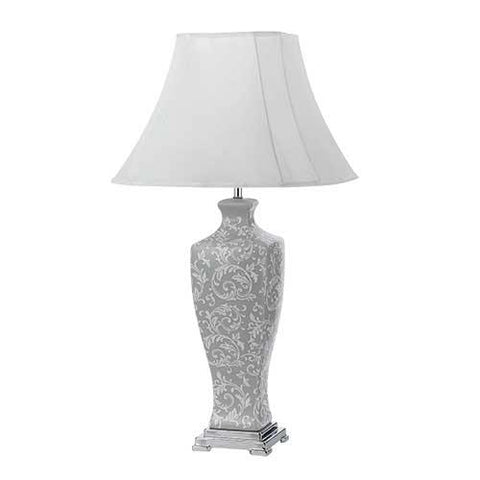 Dono Table Lamp Grey Large - Lighting Superstore