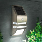 Stainless Steel Flush Mounted Wall Light with Motion Sensor Warm White - SOLAR