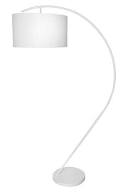 Joshua Curved Floor Lamp White - Lighting Superstore