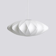 Aragon 35 White Fabric Pendant Light - Lighting Superstore