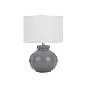 Olga Table Lamp Grey and White - Lighting Superstore
