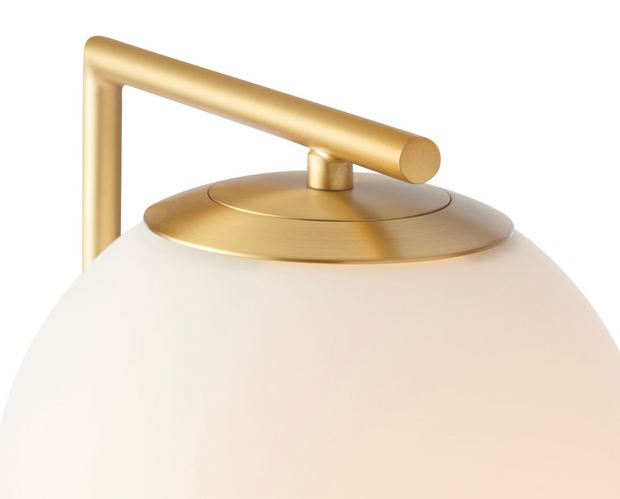 REMI DESK LAMP Brass & Marble with Frosted Glass Shade