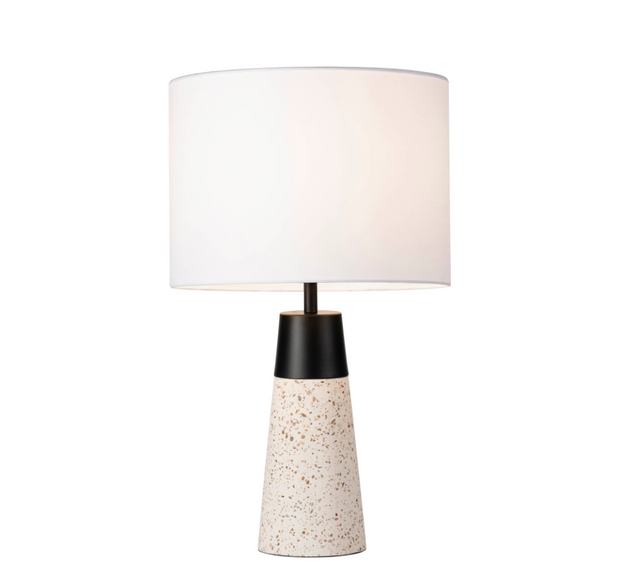 ARANA TABLE LAMP Terrazzo with 33cm Shade in White