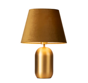 MISTY TABLE LAMP Brass with 28cm Shade in Gold Velvet