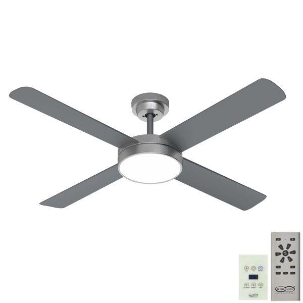 Pinnacle 52 DC Ceiling Fan Brushed Aluminium with LED Light - Lighting Superstore
