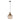 Sail Pendant Antique Brass with Amber Glass