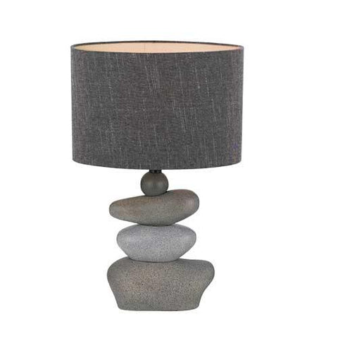Sandy Table Lamp Grey Stone - Lighting Superstore