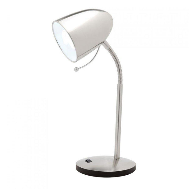 Sara Desk Lamp with USB Port - Brushed Chrome - Lighting Superstore
