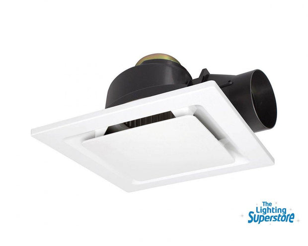 Sarico II Square Exhaust Fan White - Small - Lighting Superstore