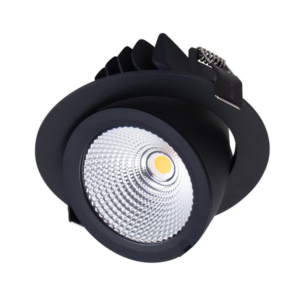 Scoop 25w CCT LED Adjustable 170mm Downlight Black