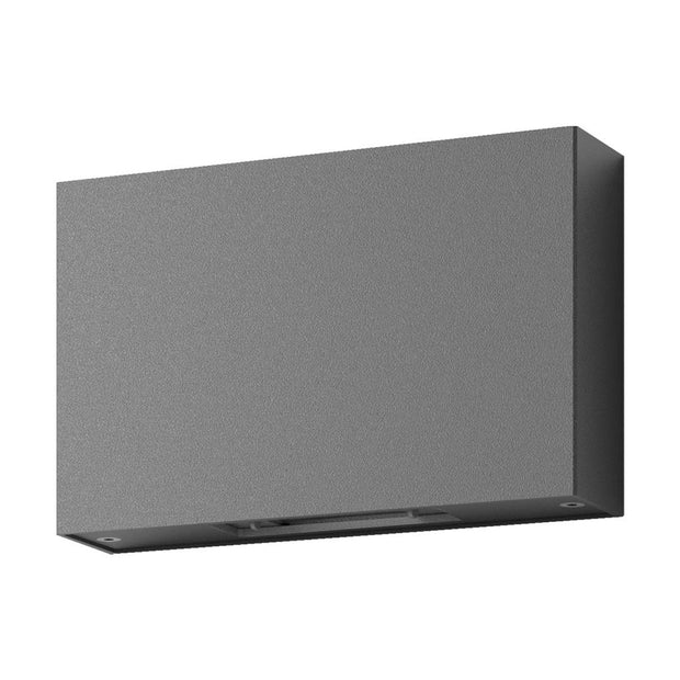 Sierra 12w LED IP65 Square-Edge Wall Light Dark Grey