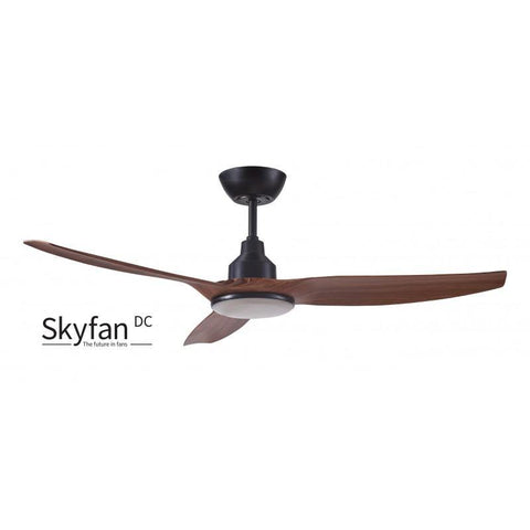 Skyfan 52 DC Ceiling Fan Teak with LED Light - Lighting Superstore