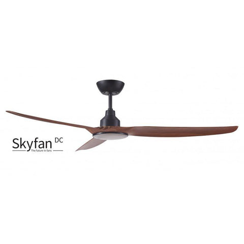 Skyfan 60 DC Ceiling Fan Teak with LED Light - Lighting Superstore