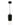 Slim Black and Glass Pendant Light - Lighting Superstore