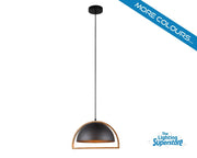 Swing4 Single Pendant Light Black Dome Shape - Lighting Superstore