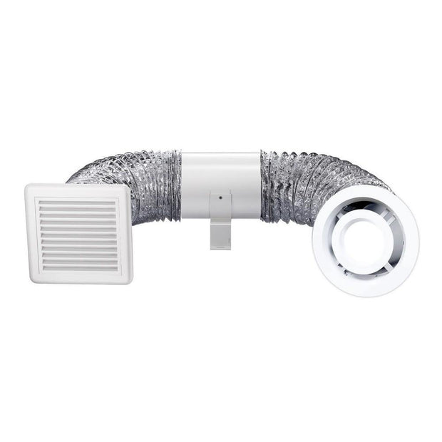 Shower Inline Fan and Light Kit 10W 150mm White - Lighting Superstore